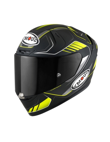 Casco de moto de carreras Suomy SR-GP gamma amarillo mate de alta visibilidad