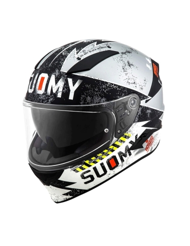 Casco da moto Suomy Speedstar Propeller Matt Silver nero Performance Racing