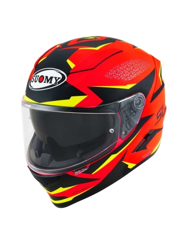 Suomy Speedstar Luminescent Casco Integral de Moto Deportivo Rojo Mate