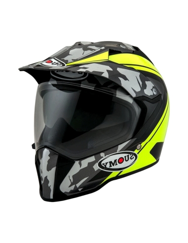 Casco de moto Suomy MX tourer desert amarillo mate flu on/off road