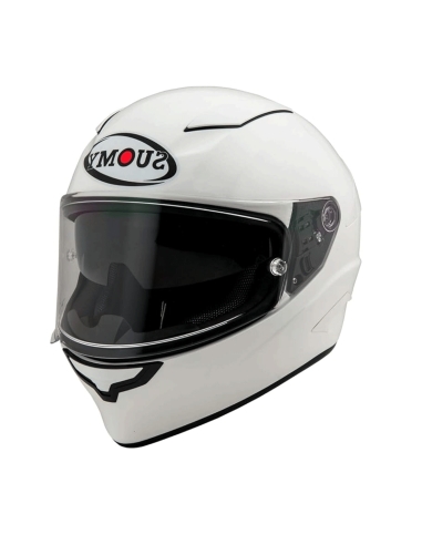 Casco motociclista deportivo Suomy Speed Star liso blanco perla