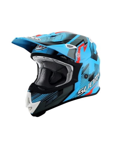 Casque de moto Suomy Mr Jump Unleashed Bleu Jaune MX Enduro