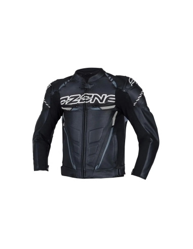 OZONE - Chaqueta Piel  RS600 BLACK/GREY