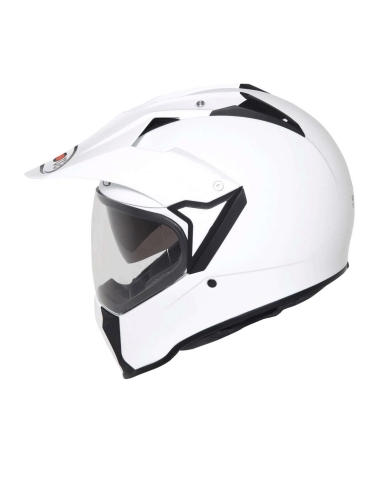 Suomy MX Tourer schlichter weißer Adventure-Motorradhelm