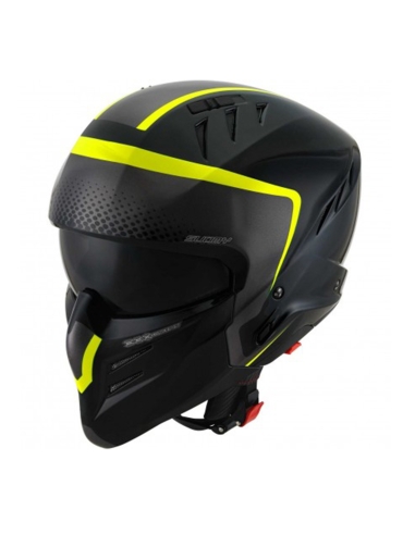 Casco jet da strada a faccia aperta Suomy Armor Crew nero giallo