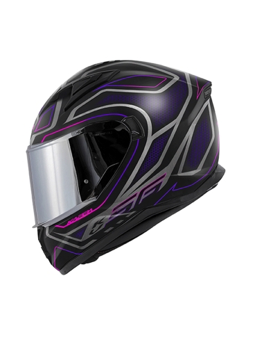 Capacete Kappa Kv56 Neon lady Preto Mate rosa Roadster Capacete de Motocicleta|