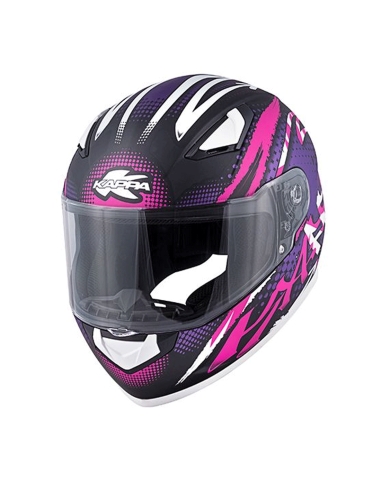 Kappa KV38/Houston.D/Spray Lady Pink Purple schwarzer Integral-Motorradhelm