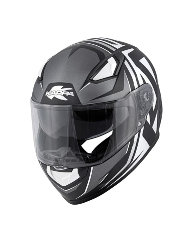 Casco moto leggero Kappa KV41 Dallas Simple Nero Opaco Titanio