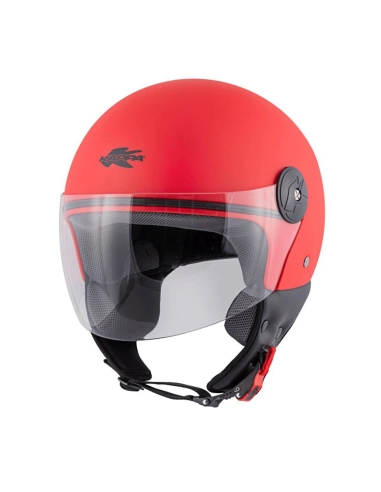 Capacete Kappa Djet Kv40 Hawai Basic Red Street Riding para moto