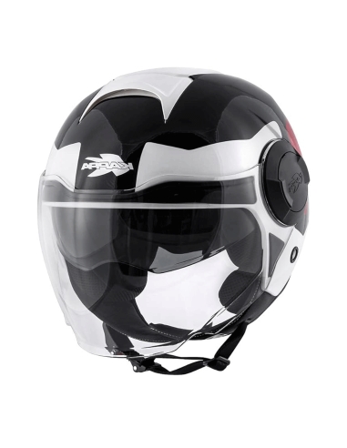 Kappa KV37 EVO Casque de moto de rue blanc marron noir et rouge