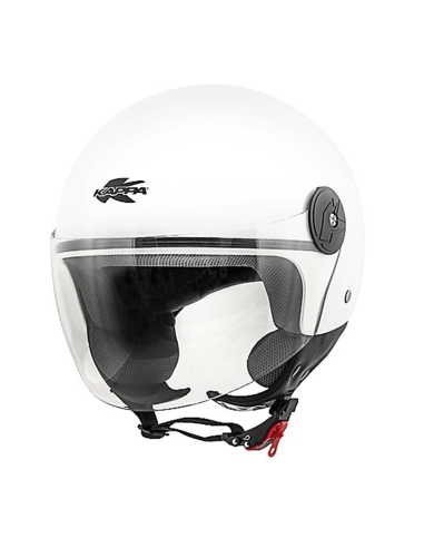 Capacete de motocicleta Kappa Djet Kv40 Hawaii Basic branco para motocicleta