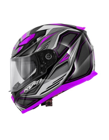 Capacete Kappa KV41 Dallas Fighter Lady Matt preto rosa