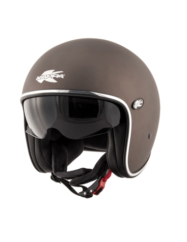 Kappa KV29 Philadelphi VRD Petrolhea casque de moto ouvert tabac