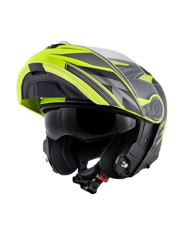 Kappa MOD KV32 Orlando Stronger Blue Matt Yellow Casque de moto modulaire