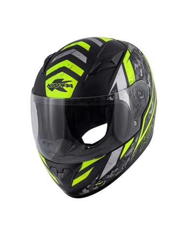 Casque de moto pour enfants Kappa Junior Kj04 Boomd Prox noir jaune mat