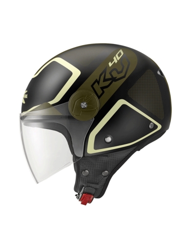 Kappa Djet Kv40 Hawaii Shapes Casco de moto para montar en la calle negro y verde