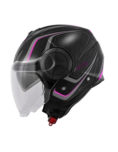 Kappa KV37 EVO Sharp Lady Noir Mat Rose Casque de moto aérodynamique