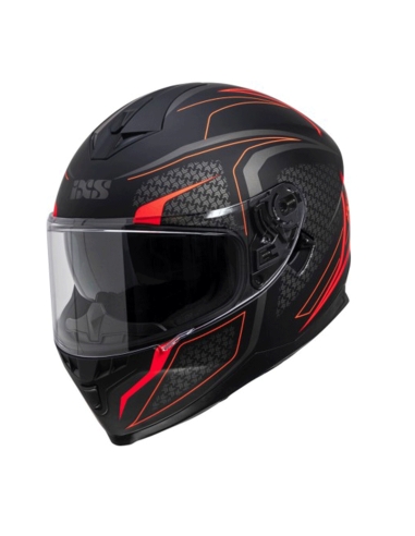 Casco moto Dual Sport IXS 1100 2.4 Nero opaco Rosso