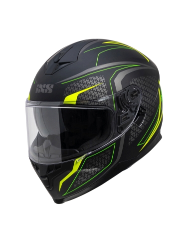 IXS 1100 2.4 Matt black Yellow Street Riding Motorbike Helmet