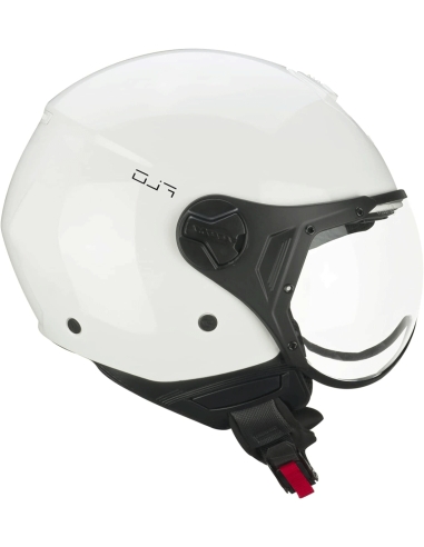 CGM 167A MONO Shaped Visor Street Wear Jet-Motorradhelm mit offenem Gesicht Weiß Ece 22.06