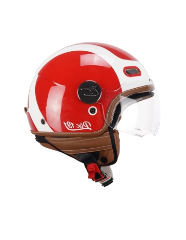 CGM 191G Pix Sprint casque moto sport ouvert rouge blanc profilé