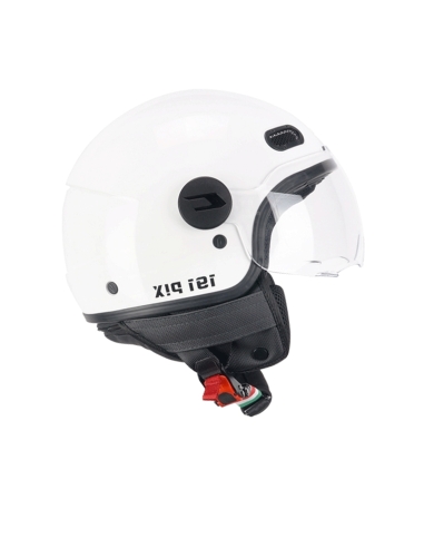 Capacete de moto de turismo CGM 191A Pix mono branco em formato de jato aberto