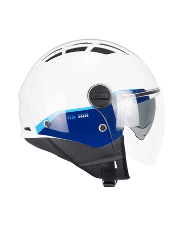 Casco per scooter da equitazione urbano CGM 116G AIR BICO faccia aperta bianco blu