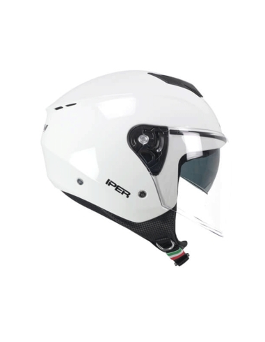 Casque jet d'équitation ouvert CGM 126A IPER MONO blanc