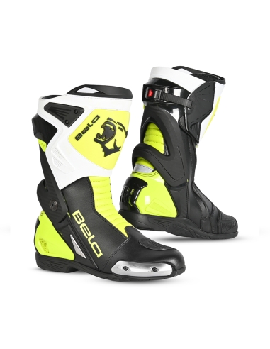 BELA - Botas Racing Turbo Track Negro/Amarillo Fluor