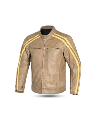 BELA - Chaqueta Piel Night Hawk Vinatge Marrón/Beige