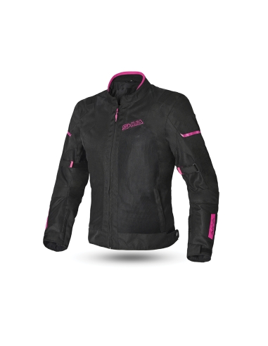 SHUA - Chaqueta Textil Gravity Mesh Lady Negro/Fucsia