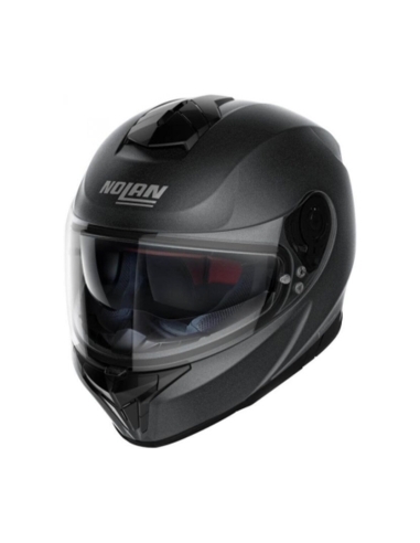 Nolan N80-8 Classic N-Com 009 Casque de course moto intégral graphite Noir