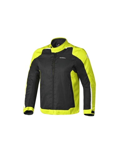 R-TECH - Chaqueta Textil Motril Negro/Amarillo Fluor