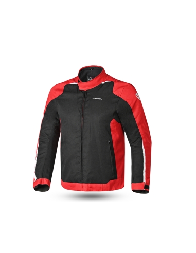 R-TECH - Chaqueta Textil Motril Negro/Rojo