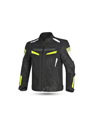 Bela Sprinter Man Motorcycle Jacket Black/Yellow Fluor