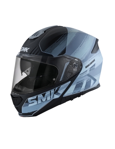 SMK- GULLWING TOURLEADER DECORADO BRILLO (GL626) CASCO DA MOTO SPORTIVO RIBALTABILE