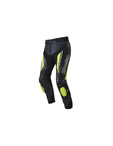 Bela Rocket Man Motorrad Lederhose Schwarz/Gelb Fluor