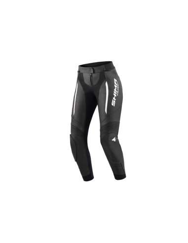 SHIMA MIURA 2.0 PANTS BLK/Shima Miura 2.0 Schwarz Weiß eather Rennsport Motorradfahrer Hose