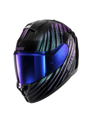 Casco moto integrale Shark Ridill 2 Assya glitter nero integrale