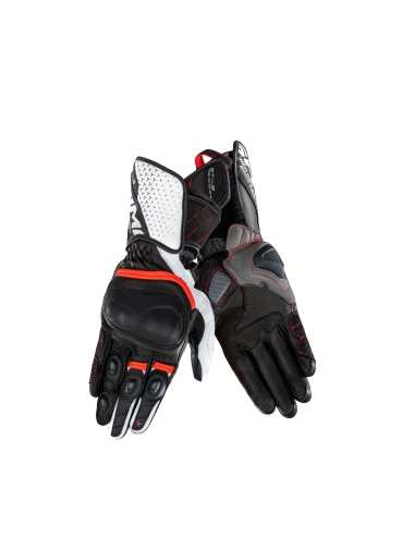 Shima St-3 SPORTs Men Urban Summer Leather MOtorcycle Racing Long Gloves Black White Red