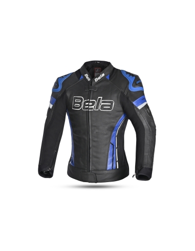 Bela Rocket Lady Casaco de Motociclismo para mulheres Preto/Azul