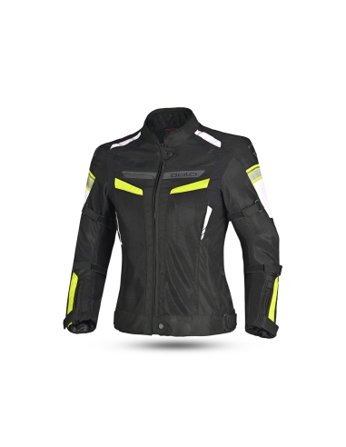 BELA - Chaqueta Textil Sprinter Lady Negro/Amarillo Fluor