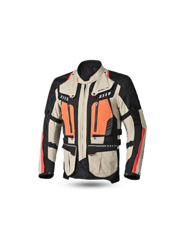 Bela Hailstorm Blouson Moto Touring Crème/Noir/Jaune fluo