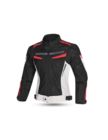 Bela Sprinter Lady Giacca moto per donna Nero/Ghiaccio/Rosso