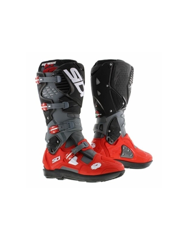 Botas moto SIDI Crossfire 3 SRS Gris Negro Rojo Motocross MX Enduro