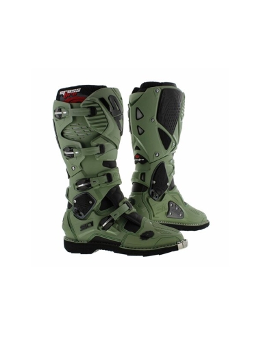 Botas moto Sidi Crossfire 3 SRS Miltary Verde Negro MX Enduro off Road