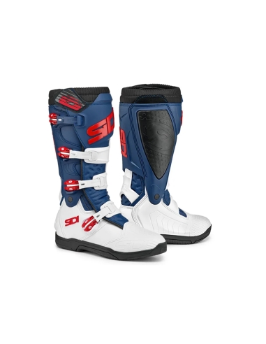 Sidi X-Power SC Blanco Azul marino rojo Deportes fuera de carretera Motocross MX Enduro Botas de bicicleta