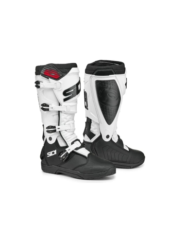 Sidi X-Power SC Avventura Moto Stivali da corsa Nero Bianco.