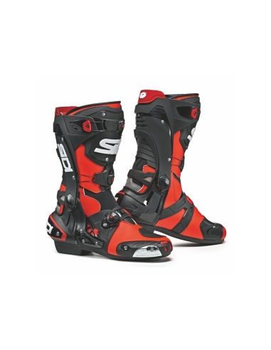 Sidi Rex Rosso Fluo Nero Avventura Sport Moto Stivali da corsa