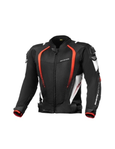 CASACO TÊXTIL PARA MOTOCICLETA SHIMA MESH PRO PRETO/BRANCO/VERMELHO